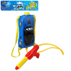 Водный пистолет с рюкзаком "Машинка", синий, в/п 31*16,3*7 см JB0210931