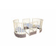 Кроватка детская северянка-4 с мягкой стенкой универсальный маятник (антел) Белая